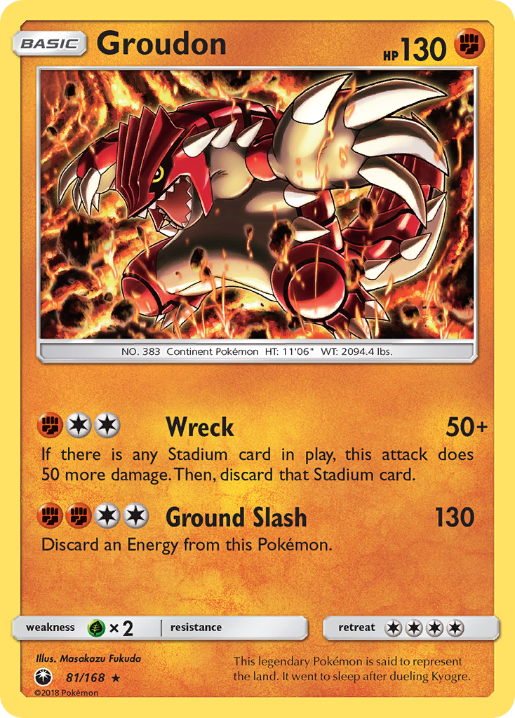 Celestial Storm Holo Groudon #81/168